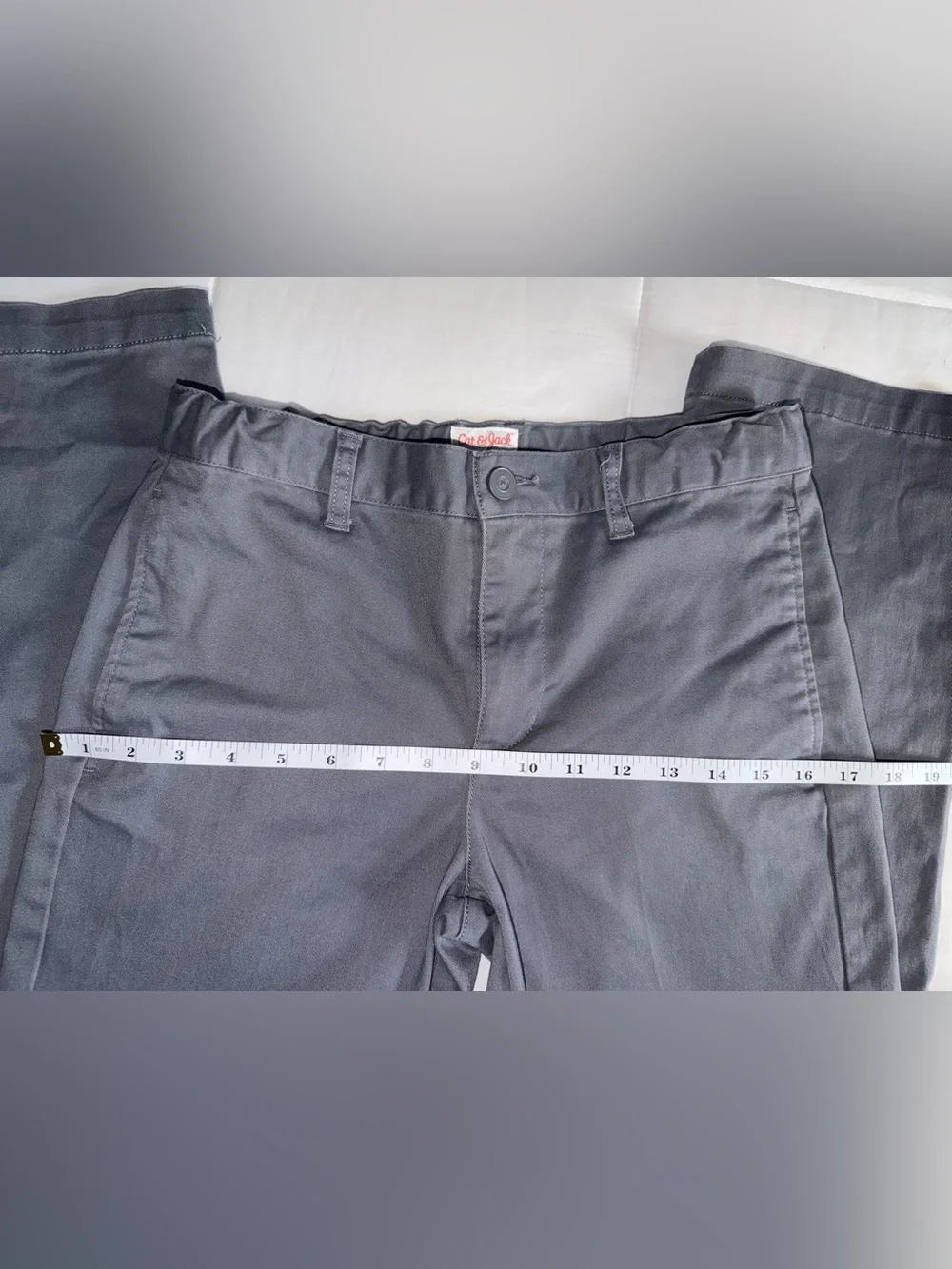 Cat & Jack Boys Gray Classic Straight Fit Pants - 14